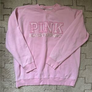 Victoria Secret PINK LoveShack Oversized Crew Sweatshirt size Large